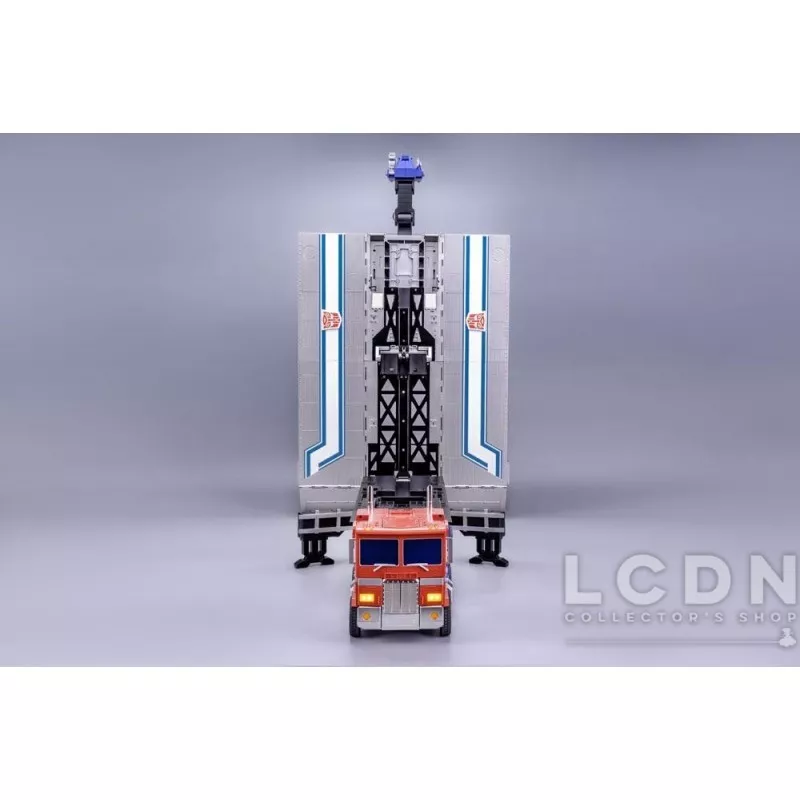 Transformers Action Figurine Robot Auto-Transformable Interactif Optimus Prime Flagship Trailer Kit 91cm