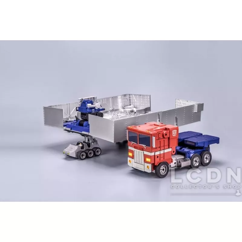Transformers Action Figurine Robot Auto-Transformable Interactif Optimus Prime Flagship Trailer Kit 91cm