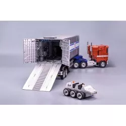 Transformers Action Figurine Robot Auto-Transformable Interactif Optimus Prime Flagship Trailer Kit 91cm