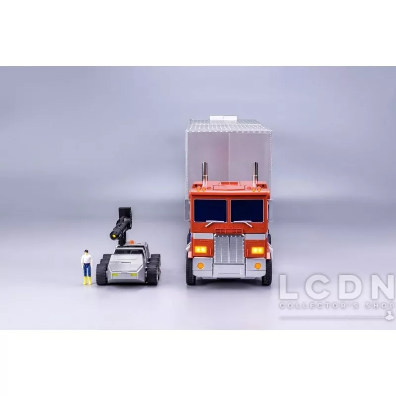 Transformers Action Figurine Robot Auto-Transformable Interactif Optimus Prime Flagship Trailer Kit 91cm