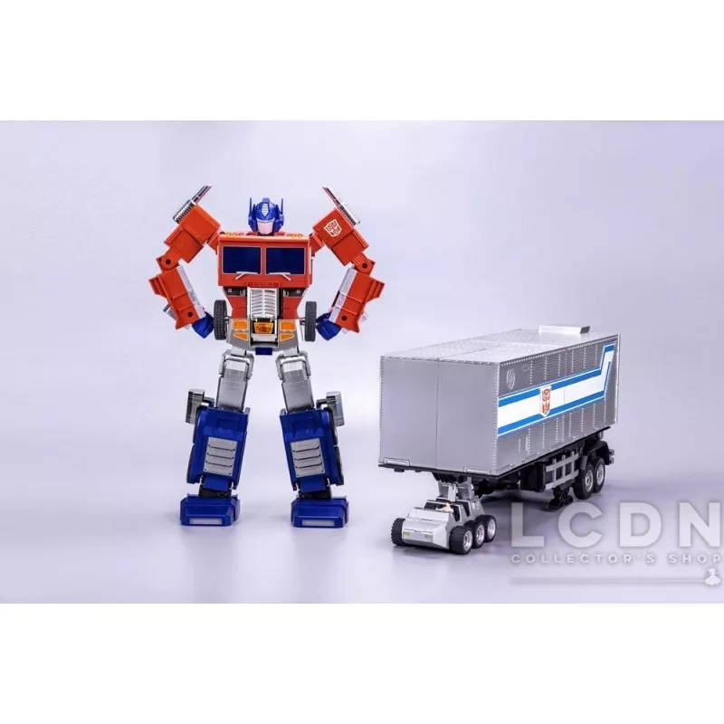 Transformers Action Figurine Robot Auto-Transformable Interactif Optimus Prime Flagship Trailer Kit 91cm
