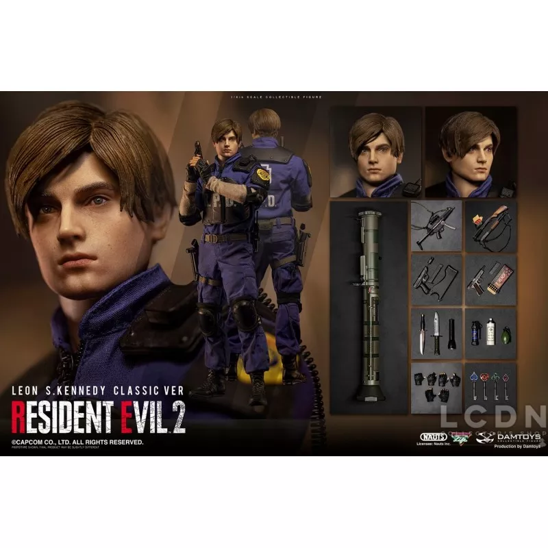 Resident Evil 2 Collectible Action Figure 1/6 Leon S. Kennedy Classic ver NAUTS x DAMTOYS DMS037