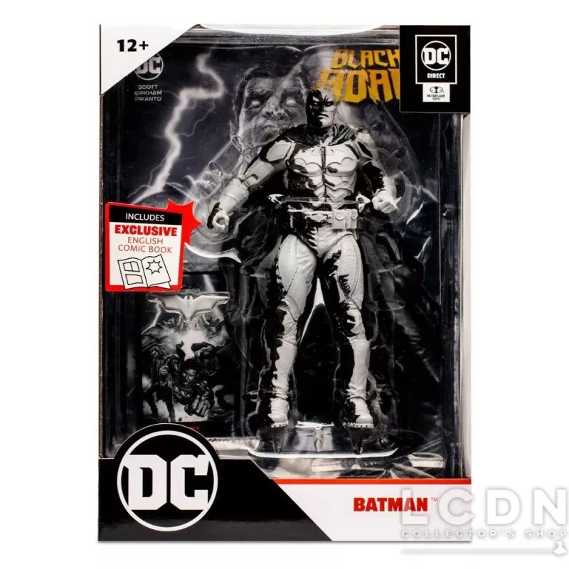 DC Direct Action Figurine &amp; Comic Book Black Adam Batman Line Art Variant (Gold Label) (SDCC) 18cm