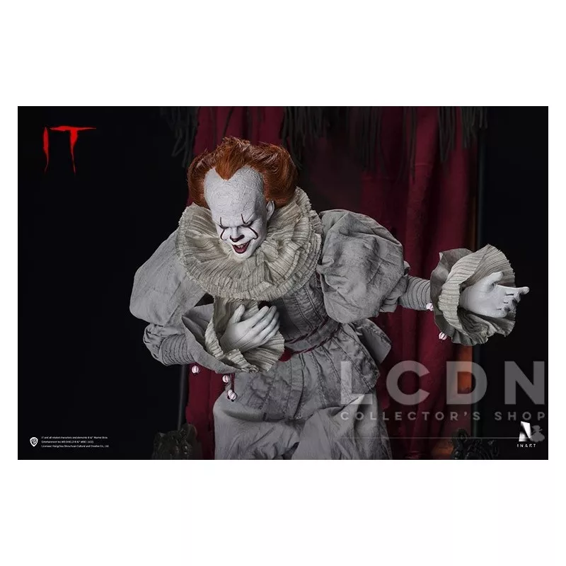 Ça (IT) Collectible Action Figurine 1/6 Pennywise Deluxe Edition Display Box Queen Studios × INART IA003D