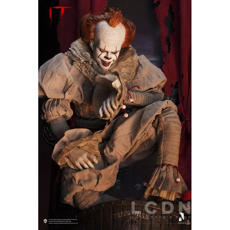 Ça (IT) Collectible Action Figurine 1/6 Pennywise Deluxe Edition Display Box Queen Studios × INART IA003D