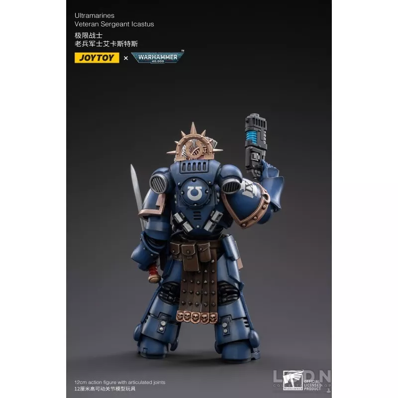 Warhammer 40k Action Figurine 1/18 Ultramarines Veteran Sergeant Icastus Joytoy 12cm