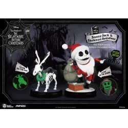 The Nightmare Before Christmas Pack of 2 Figures Mini Egg Attack Santa Jack & Skeleton Reindeer 8cm