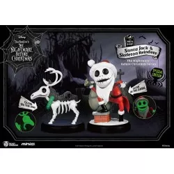 The Nightmare Before Christmas Pack of 2 Figures Mini Egg Attack Santa Jack & Skeleton Reindeer 8cm