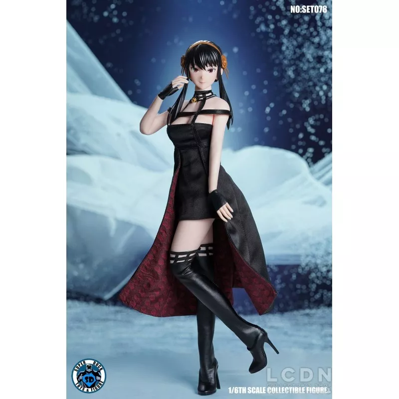 Set de Vêtement &amp; Headsculpt 1/6 Sexy Female Killer Yor SUPER DUCK SET078