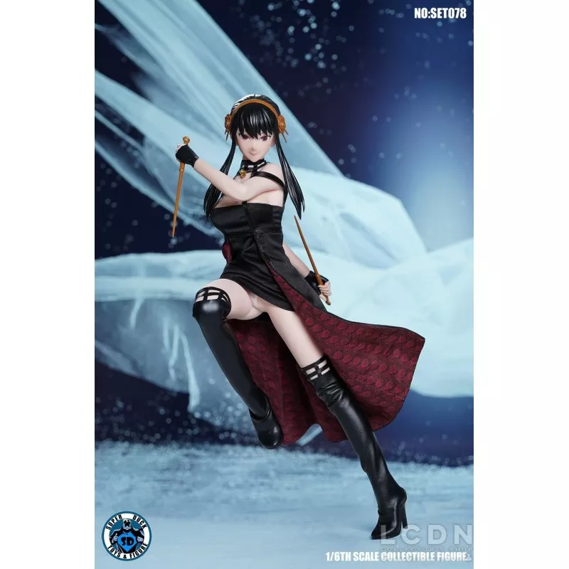 Set de Vêtement &amp; Headsculpt 1/6 Sexy Female Killer Yor SUPER DUCK SET078