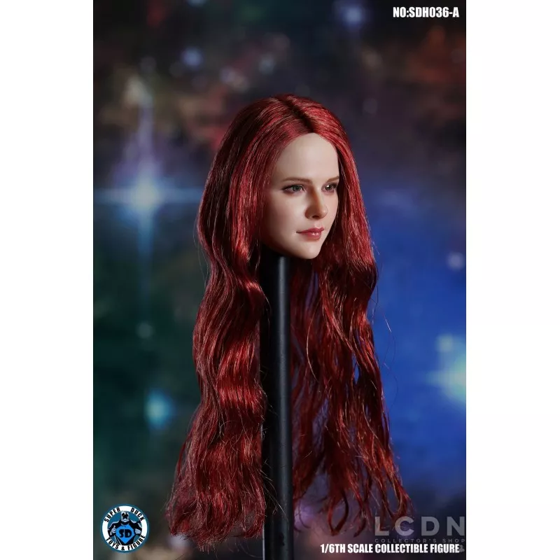 Tête Headsculpt 1/6 Chloë Red Long Hair Female SUPER DUCK SDH036-A