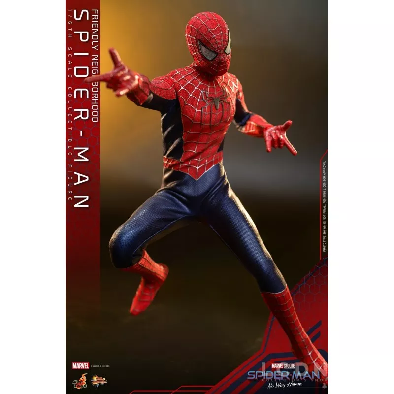 Hot Toys MMS661 Spider-Man: No Way Home Collectible Action Figurine 1/6 Friendly Neighborhood Spider-Man 30cm