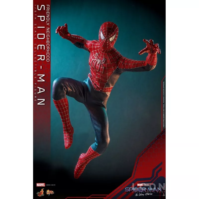 Hot Toys MMS661 Spider-Man: No Way Home Collectible Action Figurine 1/6 Friendly Neighborhood Spider-Man 30cm