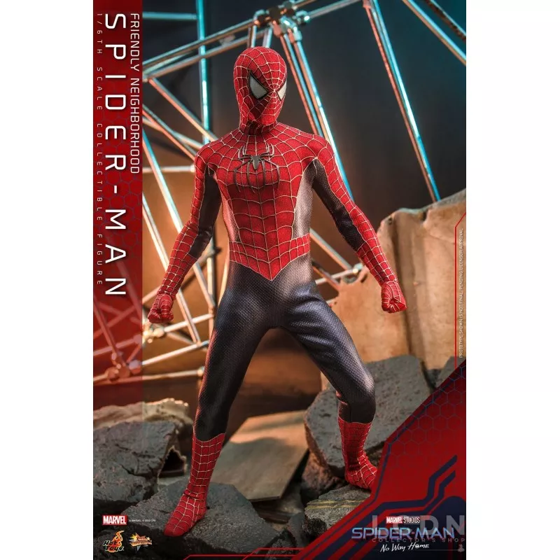 Hot Toys MMS661 Spider-Man: No Way Home Collectible Action Figurine 1/6 Friendly Neighborhood Spider-Man 30cm