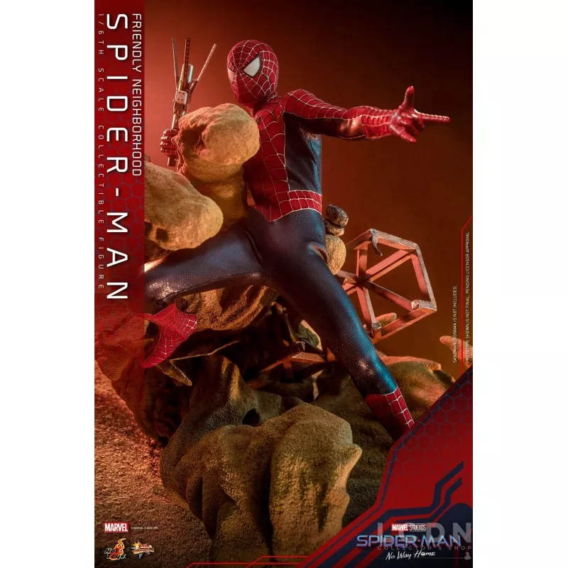 Hot Toys MMS661 Spider-Man: No Way Home Collectible Action Figurine 1/6 Friendly Neighborhood Spider-Man 30cm