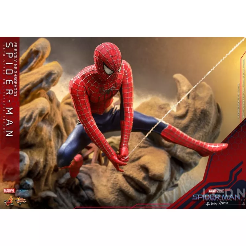 Hot Toys MMS661 Spider-Man: No Way Home Collectible Action Figurine 1/6 Friendly Neighborhood Spider-Man 30cm