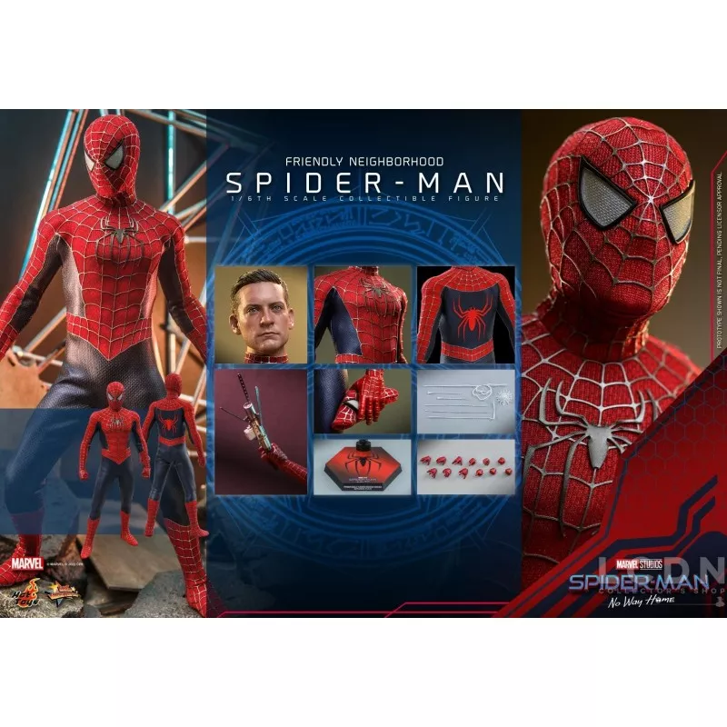 Hot Toys MMS661 Spider-Man: No Way Home Collectible Action Figurine 1/6 Friendly Neighborhood Spider-Man 30cm