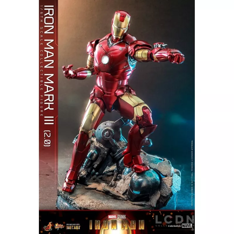 Hot Toys MMS664D48 Iron Man Collectible Action Figurine 1/6 Iron Man Mark  III (2.0) 32cm *Diecast*