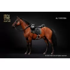 WWII German Battle Steed Brown Horse Figure 1/6 Alert Line AL100038A