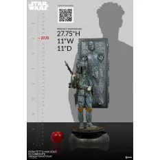 Star Wars Statue 1/4 Premium Format Boba Fett et Han Solo dans la Carbonite 70cm (Neuf)