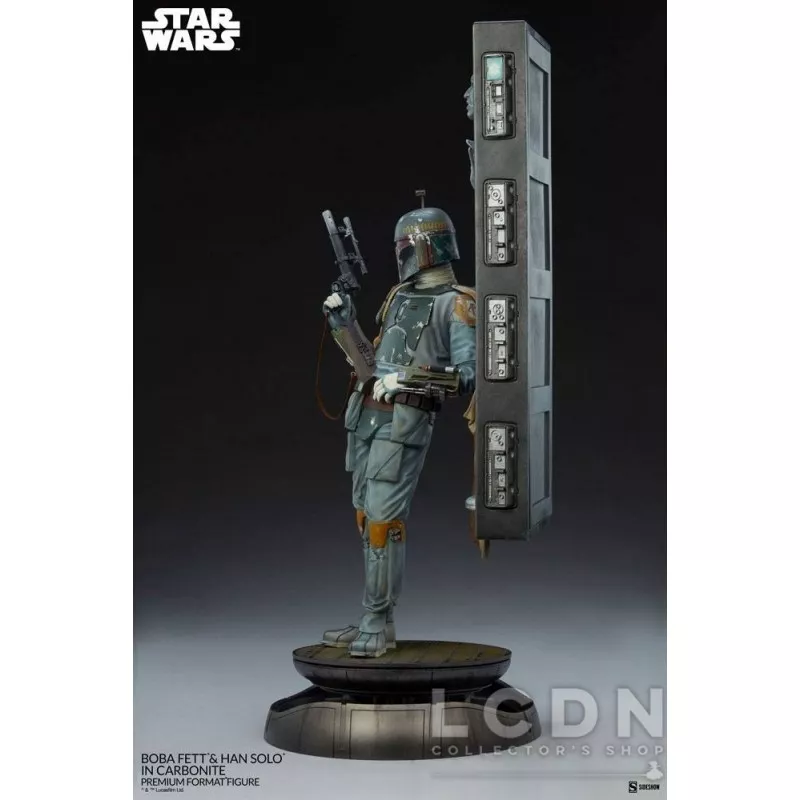 Star Wars Statue 1/4 Premium Format Boba Fett et Han Solo dans la Carbonite 70cm (Neuf)