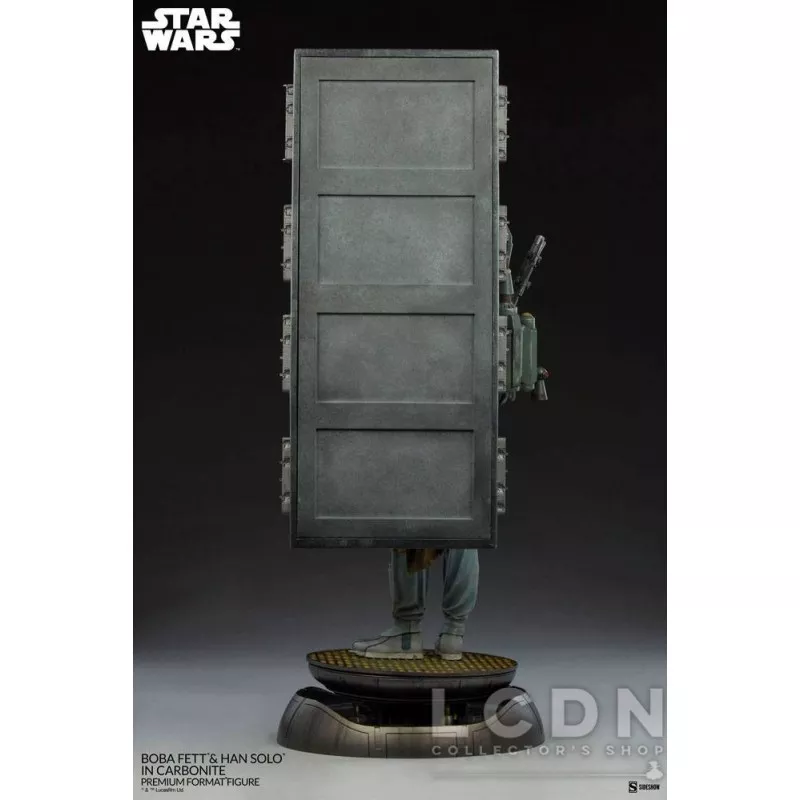 Star Wars Statue 1/4 Premium Format Boba Fett et Han Solo dans la Carbonite 70cm (Neuf)