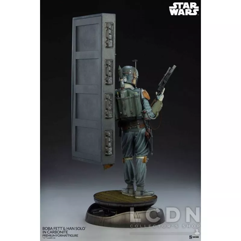 Star Wars Statue 1/4 Premium Format Boba Fett et Han Solo dans la Carbonite 70cm (Neuf)