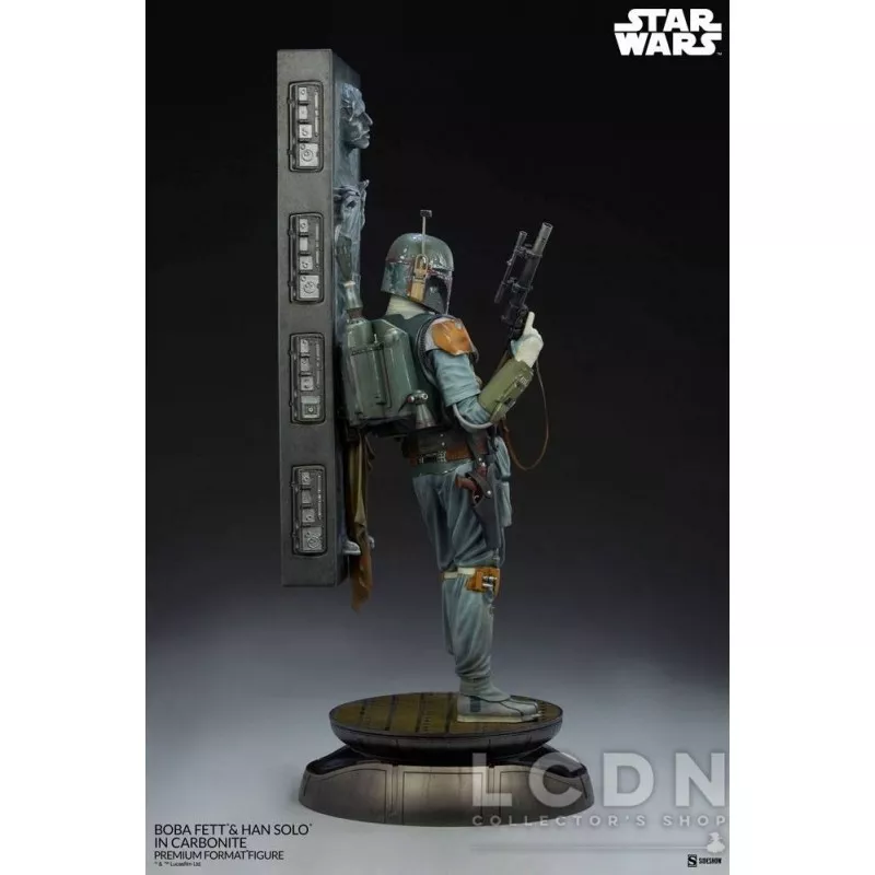 Star Wars Statue 1/4 Premium Format Boba Fett et Han Solo dans la Carbonite 70cm (Neuf)