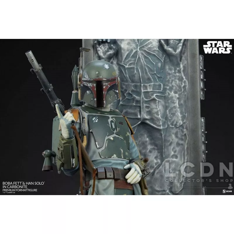 Star Wars Statue 1/4 Premium Format Boba Fett et Han Solo dans la Carbonite 70cm (Neuf)