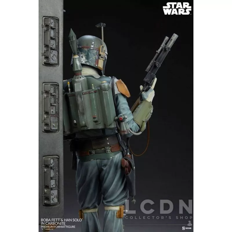 Star Wars Statue 1/4 Premium Format Boba Fett et Han Solo dans la Carbonite 70cm (Neuf)