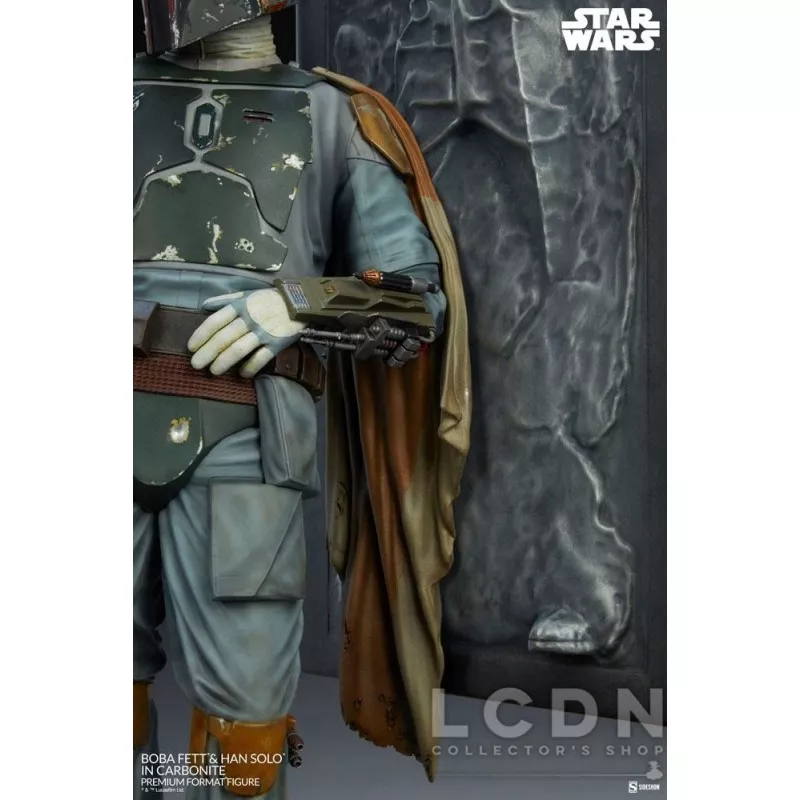 Star Wars Statue 1/4 Premium Format Boba Fett et Han Solo dans la Carbonite 70cm (Neuf)
