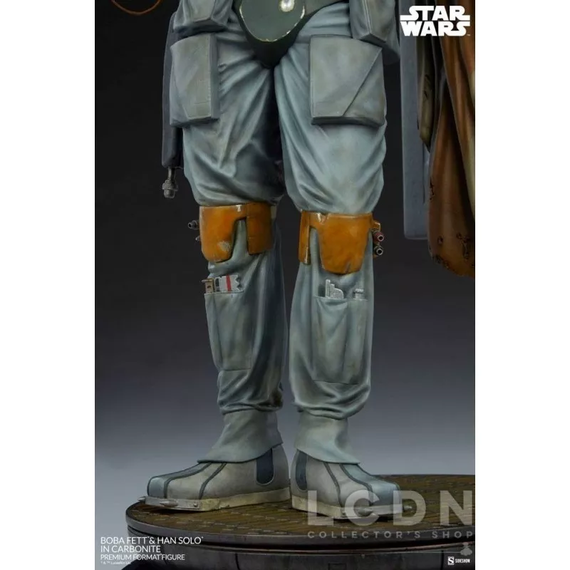 Star Wars Statue 1/4 Premium Format Boba Fett et Han Solo dans la Carbonite 70cm (Neuf)