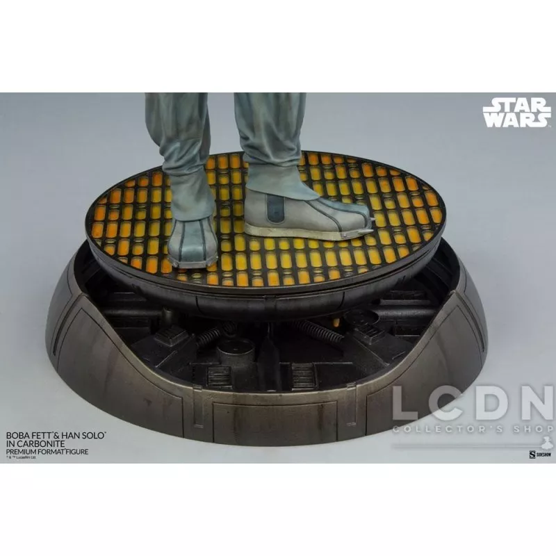 Star Wars Statue 1/4 Premium Format Boba Fett et Han Solo dans la Carbonite 70cm (Neuf)