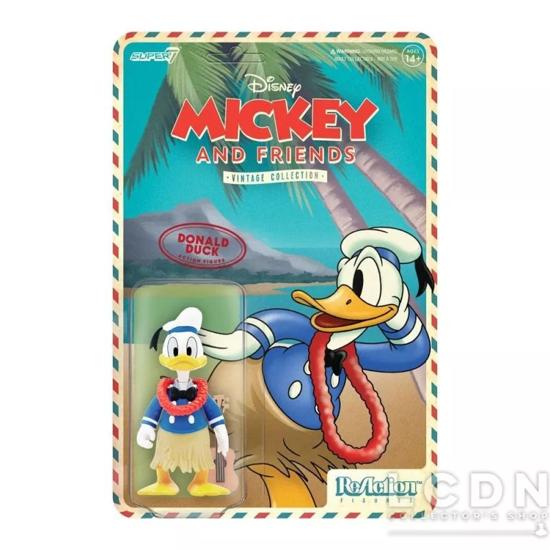 Disney Action Figure ReAction Donald Duck Hawaiian Holiday 10cm
