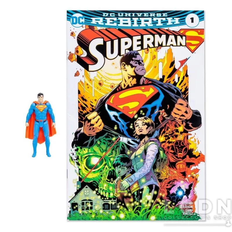 DC Comics Page Punchers Action Figurine &amp; Comic Book Superman (Rebirth) 8cm