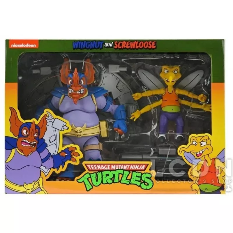 Les Tortues Ninja (Teenage Mutant Ninja Turtles) 1987 Pack de 2 Action Figurines Wingnut &amp; Screwloose 18cm