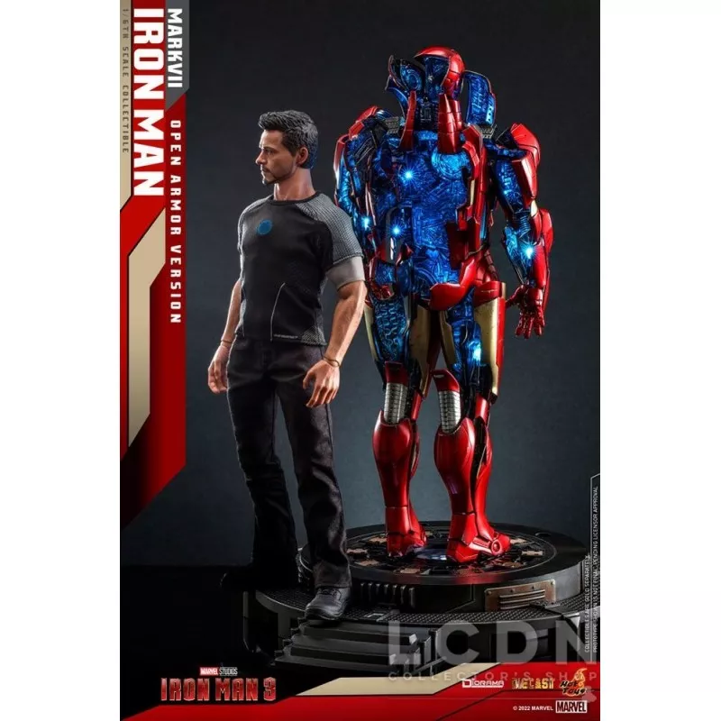 Hot Toys DS004D51 Iron Man 3 Collectible Diorama 1/6 Iron Man Mark VII (Open Armor Version) 32cm *Diecast*