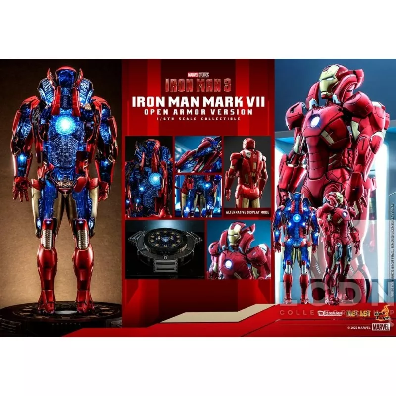 Hot Toys DS004D51 Iron Man 3 Collectible Diorama 1/6 Iron Man Mark VII (Open Armor Version) 32cm *Diecast*