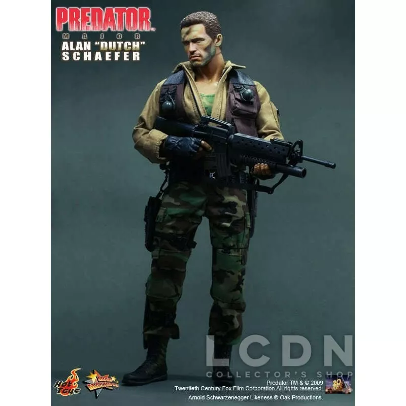Hot Toys MMS72 Predator Collectible Action Figure 1/6 Major Alan &#039;Dutch&#039; Schaefer 30cm (displayed)