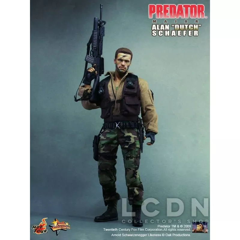 Hot Toys MMS72 Predator Collectible Action Figure 1/6 Major Alan &#039;Dutch&#039; Schaefer 30cm (displayed)