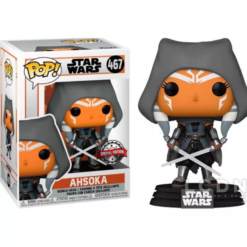 Star Wars The Mandalorian Ahsoka Hooded Exclusive Special Edition POP! N°467 Funko Vinyle Figurine 10cm
