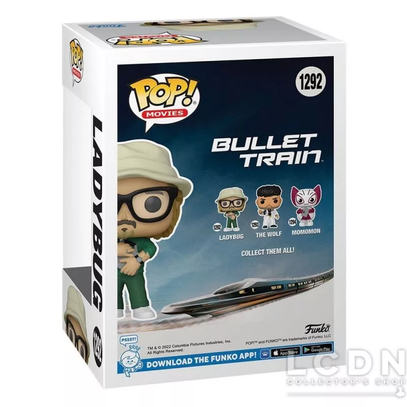 Bullet Train POP! Movies Ladybug Brad Pitt Vinyl Figure 10cm N°1292