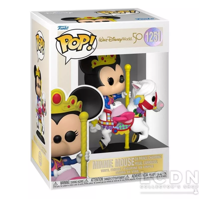 Walt Disney Word POP! Disney Minnie Mouse on Prince Charming Regal  Carrousel 50th Anniversary Vinyle Figurine 10cm N°1251