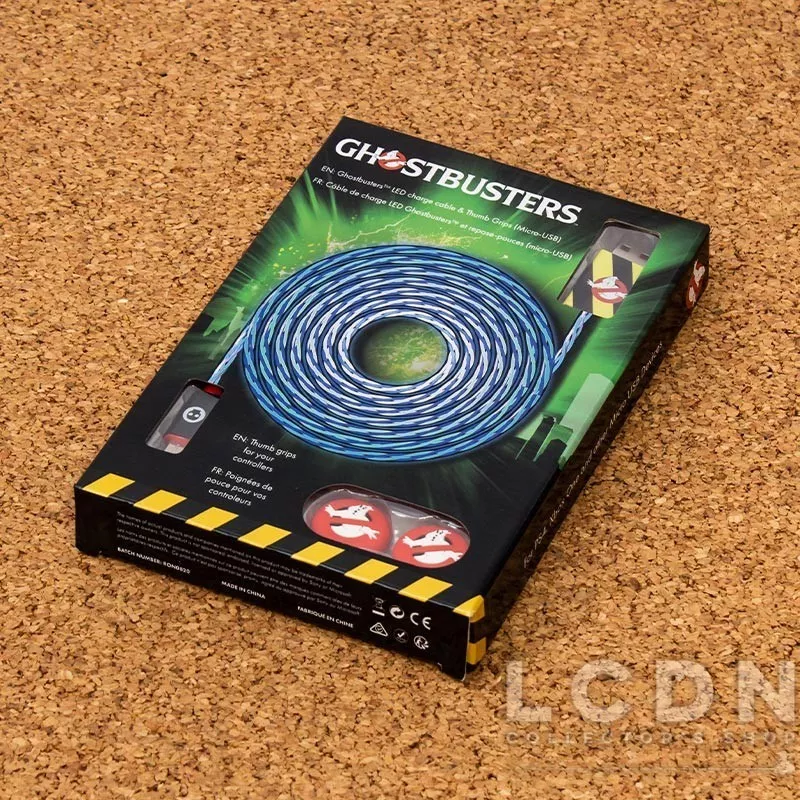 Ghostbusters Micro-USB LED Charge Cable &amp; Thumb Grips (PS4 and Xbox One)
