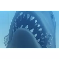 Les Dents de la Mer (Jaws) 3D Film Poster 28cm
