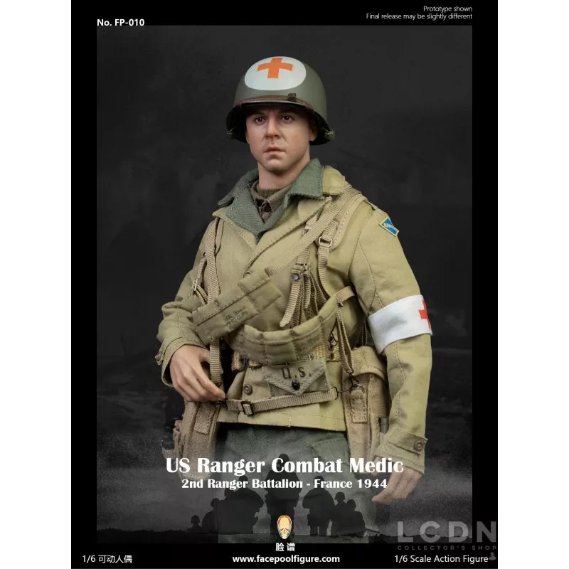 WWII US Ranger Combat Medic France 1944 Collectible Action Figurine 1/6 Facepoolfigure FP-010