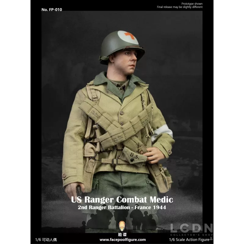 WWII US Ranger Combat Medic France 1944 Collectible Action Figurine 1/6 Facepoolfigure FP-010