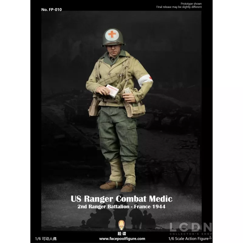 WWII US Ranger Combat Medic France 1944 Collectible Action Figurine 1/6 Facepoolfigure FP-010