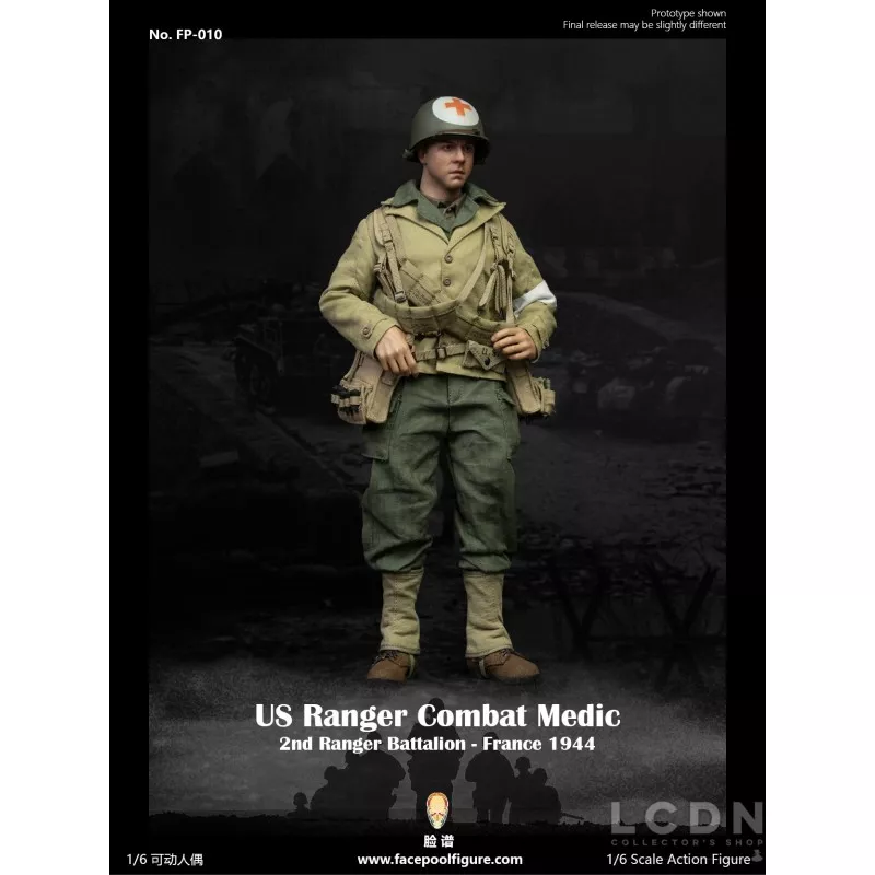 WWII US Ranger Combat Medic France 1944 Collectible Action Figurine 1/6 Facepoolfigure FP-010