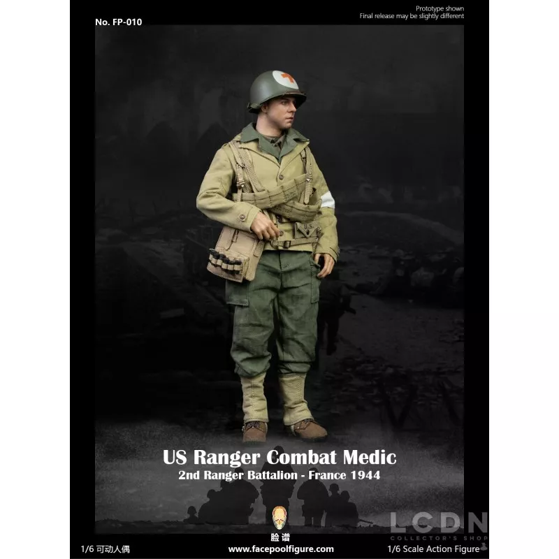 WWII US Ranger Combat Medic France 1944 Collectible Action Figurine 1/6 Facepoolfigure FP-010